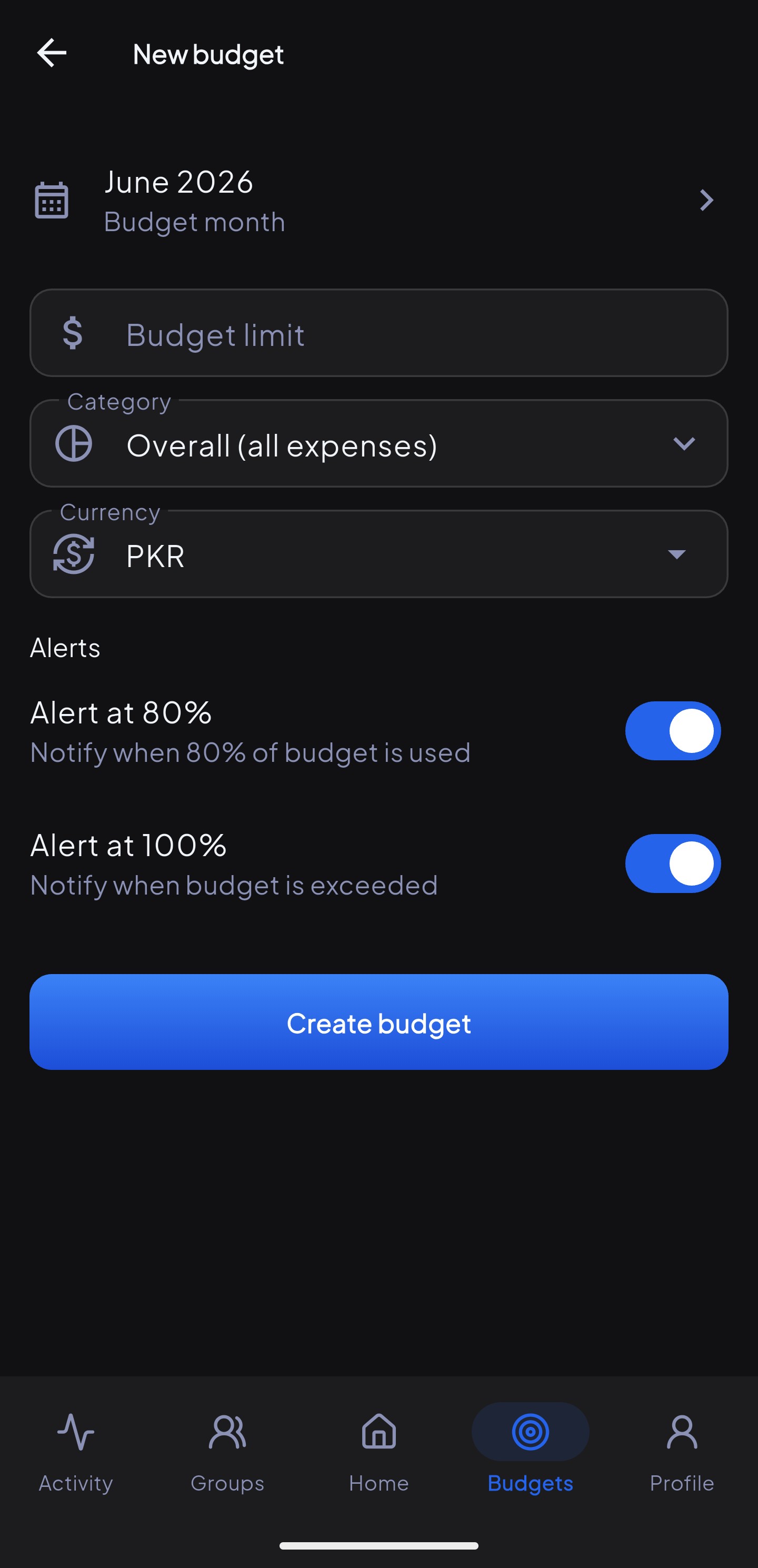 Budgets